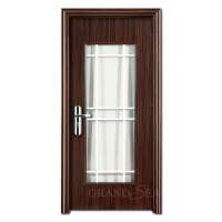 A Painted laminated covering WPC plastic wooden composite door lobby entrance wpc doors