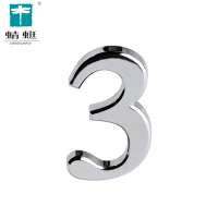 Factory made high quality injection molded ABS plastic chrome door numbers